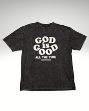 Load image into Gallery viewer, God is Good All The Time Acid Washed Tee - Black (FREE SHIPPING)