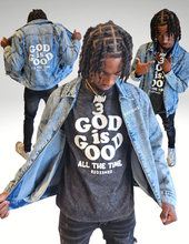 Load image into Gallery viewer, "Crown of Thorns" Denim Jacket (FREE SHIPPING)
