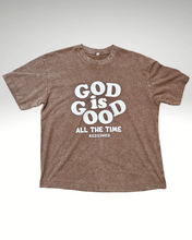 Load image into Gallery viewer, God is Good All The Time Acid Washed Tee - Brown (FREE SHIPPING)
